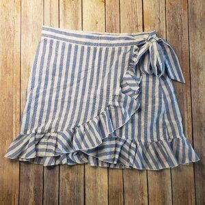 Shein striped wrap skirt size L